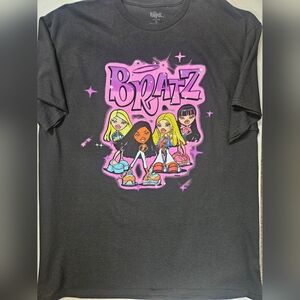 Bratz T-shirt Womens XL Black Pink‎ Graphic Tee Y2K Retro Nostalgia